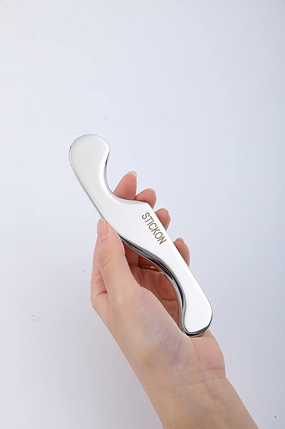 STICKON 3 in 1 Stainless Stee Gua Sha Set, Scraping Massage Tools Kit & IASTM Tool for Physical Therapy, Guasha Massage Scraper,IASTM Tools,Fascia Scraper,Soft Tissue Massage Tool(STICKON-38)