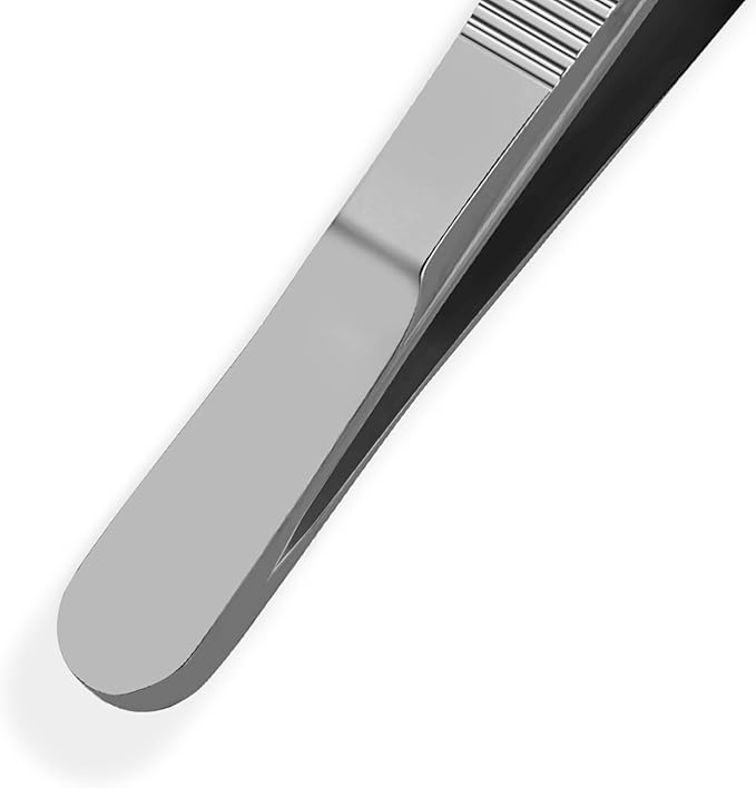 Luca Ear Adson Bayonet Shape Tweezer Forceps Stainless Steel (Tissue 1x2 Teeth Luca Ear, 5")