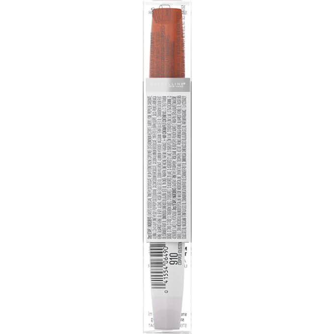 Maybelline Super Stay 24 2-step Long Lasting Liquid Lipstick and Lip Balm, 910 Copper Glisten, 1 count