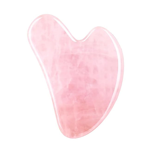 Gua Sha Facial Tools, Natural Rose Quartz Guasha Tool for Face, Double Chin & Jawline, Gua Sha Stone Self-Skin Care Face Stone Gua Sha Tools for Women, Pink