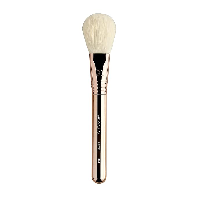 Sigma Beauty Bloom + Glow Makeup Brush Set - 3 Brushes for Blush, Contour, & Highlighter - Premium Makeup Brushes with Rose Gold Bag - Hypoallergenic, Vegan & Cruelty-Free