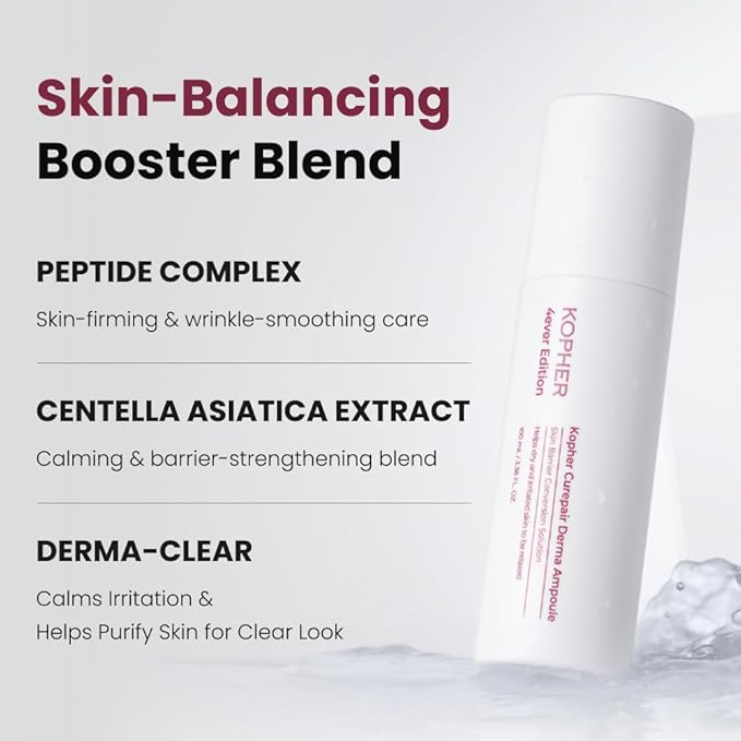 Kopher Curepair Derma Ampoule Mist [4ever Edition] with 10GF Skin Renewal & Brightening Ampoule for Sensitive Skin - Reduces Wrinkles, Improves Skin Tone, Korean Skincare (3.38 fl.oz.)