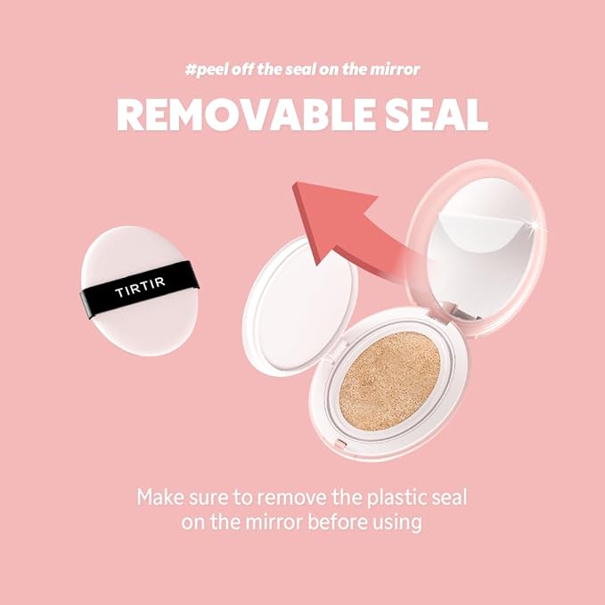 [*Mini Size*] TIRTIR All Cover Pink Cushion | Korean Cushion Foundation, (#31N French Beige, 0.15 Fl Oz)