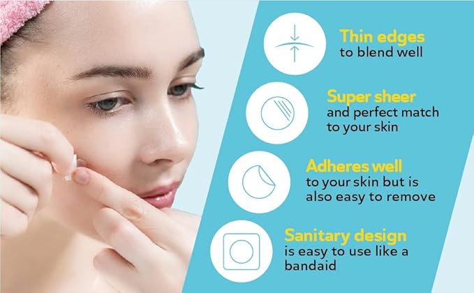 DERMA ANGEL Invisible Salicylic Acid Pimple Patches for Face - Redness Reducing Hydrocolloid Acne Patches, Clear Pimple & Zit Patches for Blind Pimples - 36 Count 2 Sizes Soothing Plus (Clear Patch)