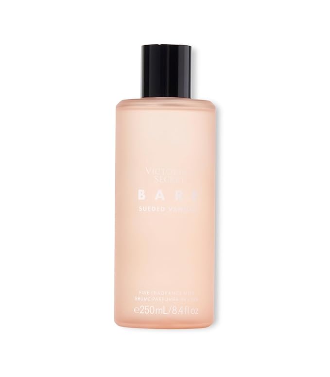Victoria's Secret Bare Sueded Vanilla Fragrance Mist, Notes of Wild Saffron, Creamy Sandalwood, Vanilla Milk, Body Spray for Women (8.4 oz)