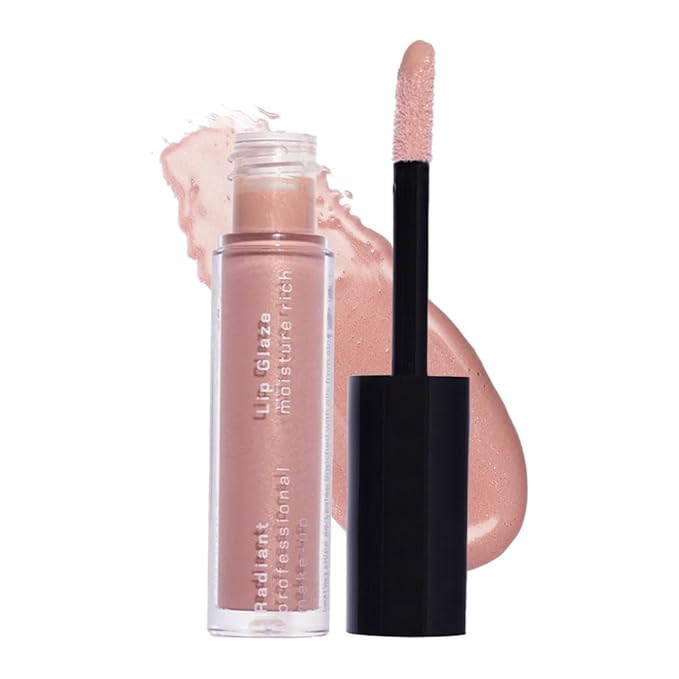 Radiant Professional Lip Glaze (15 Shades) - Ultra-Glossy, Non-Sticky & Long-Lasting Lip Gloss for Women - High Shine Hydration - Vegan & Moisturizing for Soft, Nourished Lips - (03 - NATURAL)