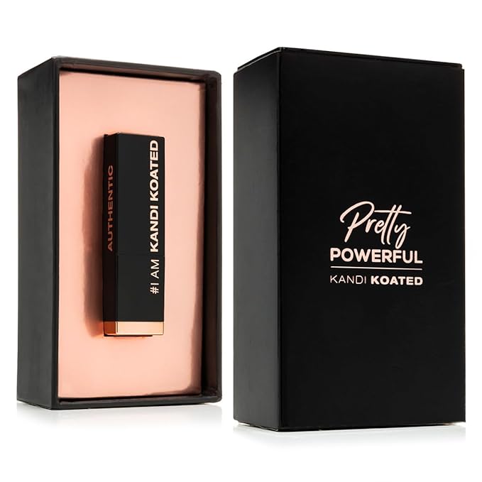 Kandi Koated Pretty Powerful Lipstick [Authentic] Matte Lip Color by Kandi Burruss | Special Edition Packaging | Creamy Texture, Rich Color, Paraben-Free, Cruelty-Free Formula | Beauty & Makeup