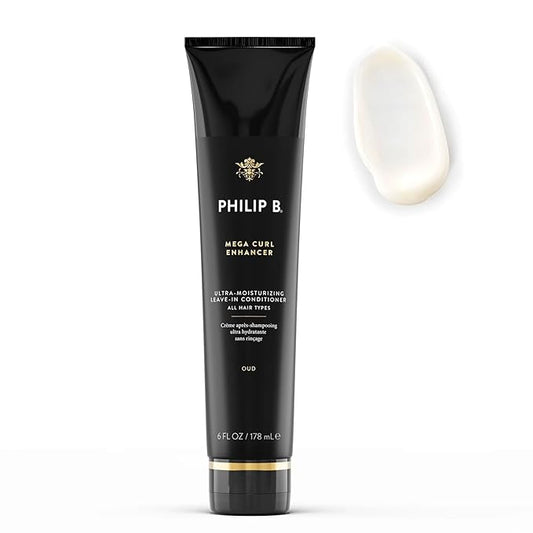 PHILIP B Mega Curl Enhancer, 6 fl. oz. (178 ml) - Ultra-Moisturizing Leave-in Conditioner, Repairs Dry Strands, Tames Frizz