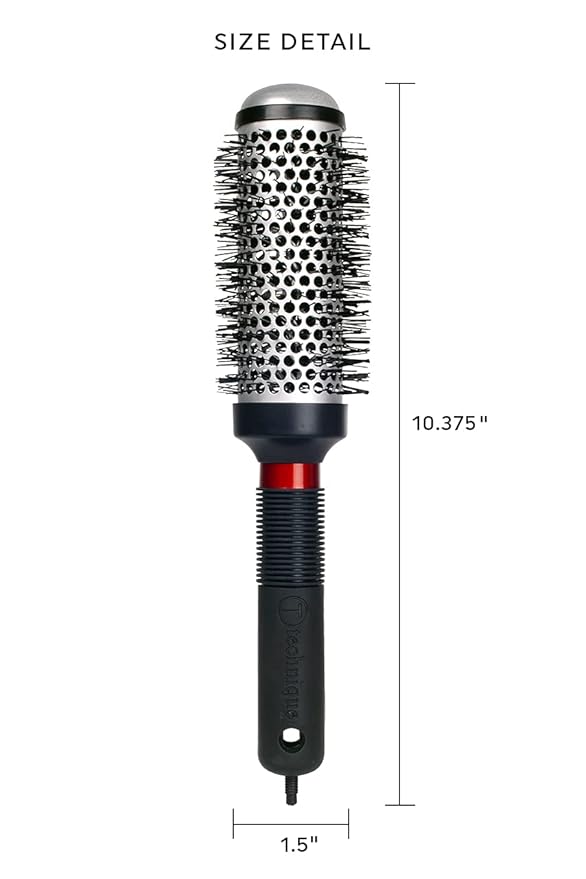 Cricket Technique Thermal Hair Brush #350 1.5” for Curling, and Styling – Heat-Retaining Barrel with Anti-Static Tourmaline Bristles, Round Thermal Brush, Ideal for All Hair Types