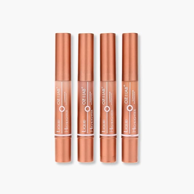 Angelo Glow Liquid Highlighter Wand Gold – Buildable Illuminating Makeup Stick for Face and Body – Radiant Finish ，6ML/0.21FL.OZ，PACK OF 1
