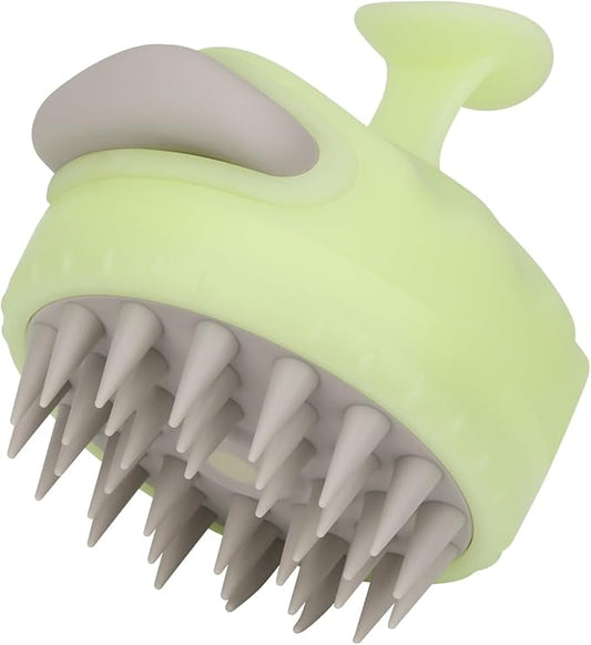 MOCHTERO Scalp Massager with Shampoo Dispenser, for Stress Relax Hair Growth,Handheld Hair Silicone Brush,Mint Green