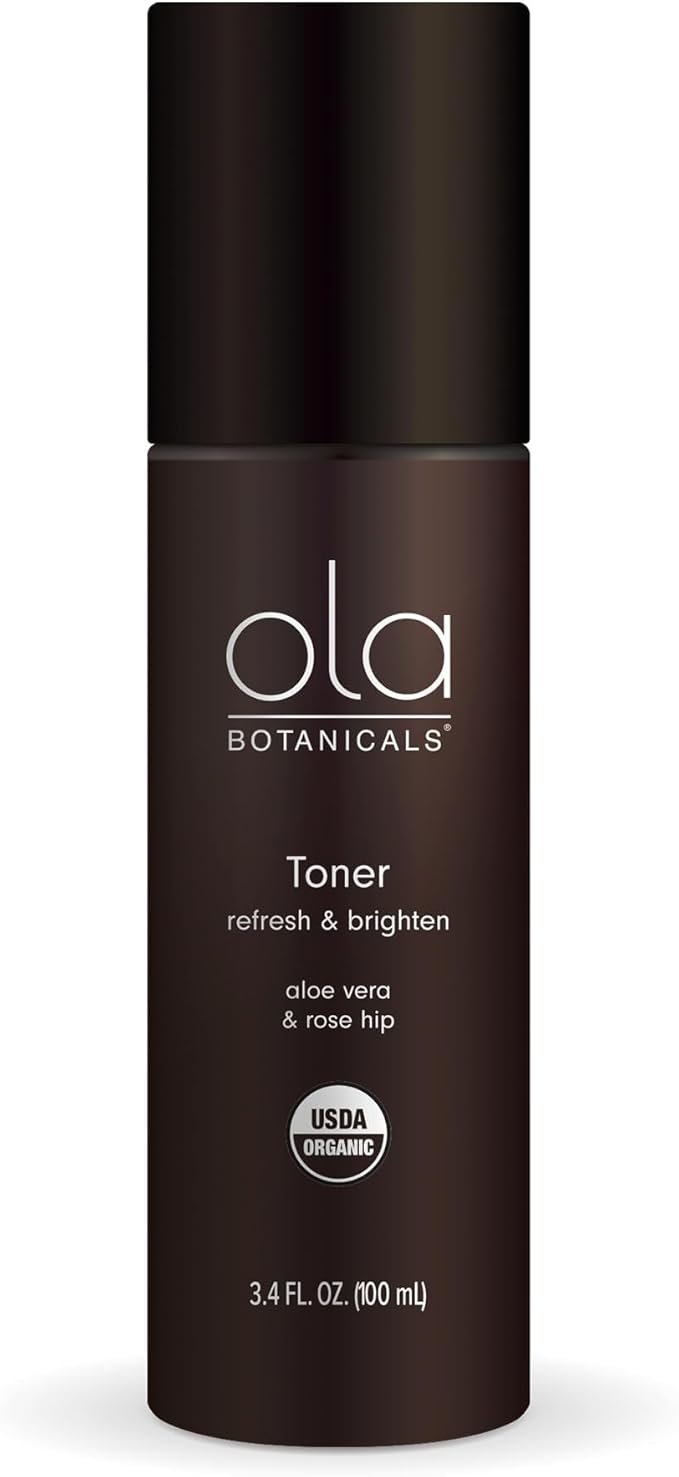 Ola Botanicals Toner (3.4 Fl. Oz), Aloe Vera & Rose Hip, Refresh & Brighten, Certified USDA Organic, Cruelty Free, Non-GMO, Dr. Mercola