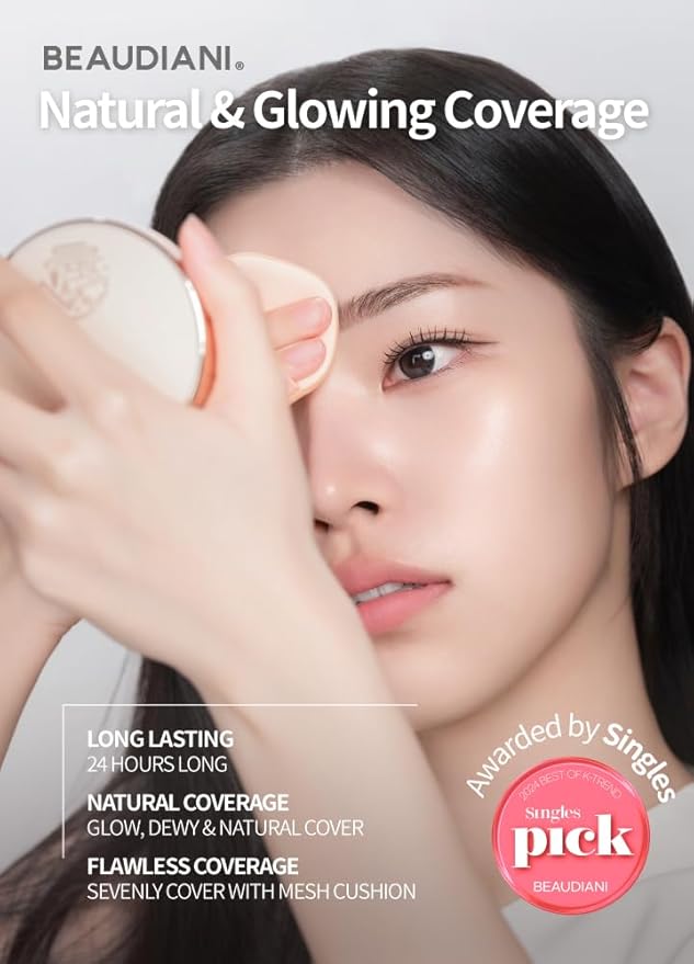 Beaudiani Mesh Tight UP Cushion Refill | Cushion Foundation | Buildable Coverage| Natural Finish | Dewy Glow Make up (03-REFILL Deep cover daily (#23-24))