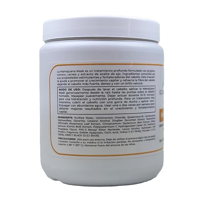 Mamajuana Hair Mask - Deep Treatment with Ginger, Rosemary, Cinnamon & Garlic Oil Extract - Hair Mask for Dry Damaged Hair and Growth, Paraben & Sulfate Free Hair Treatment (36 OZ)