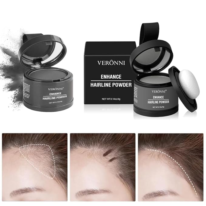 Hairline Powder Root Touch Up Hair Color, Instant Hairline Powder for Thinning Areas and Gray Hair Coverage, Natural and Non-greasy Root Cover up for Women and Men (Dark Blonde, 05)