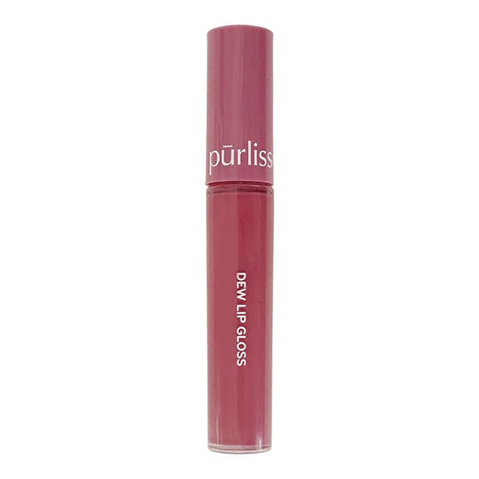 pūrlisse Dew Moisturizing Lip Gloss - Hydrating & Non-Sticky Long Lasting Lip Gloss - Enriched with Bakuchiol, Mango Seed Butter & Avocado Oil to Soften & Smooth - Mauve Berry (0.25 oz)