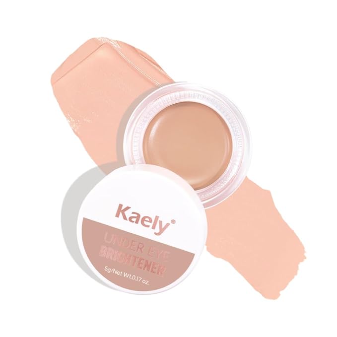 Kaely Under Eye Brightener, Under Eye Concealer for Older Women, Color Correcting Pot Concealer for Dark Circles Brighten Makeup, corrector de ojeras, Vegan & Cruelty-Free, 05 Nude Pink Shimmer