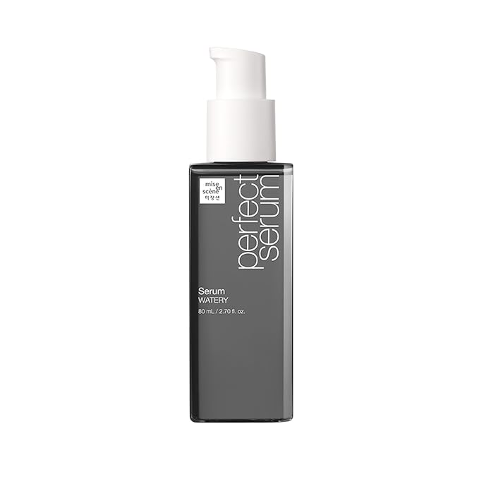 Mise En Scene Perfect Serum Watery - Moisturizing Hair Oil for Ligtweight & Dry | Low Porosity Hair Products | Long Lasting Hydrating | For Fine & Thin Hair, Oily Scalp | Citrus Scent, 2.70 fl. Oz