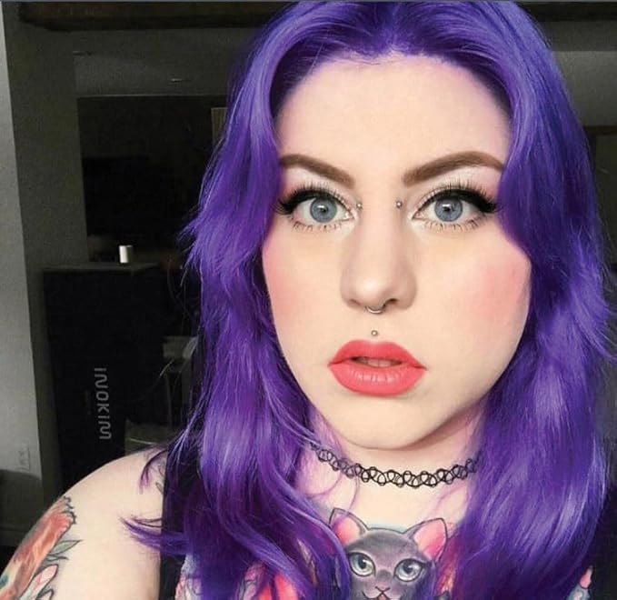 MANIC PANIC Ultra Violet Amplified Semi-Permanent Hair Dye - Cool Blue Toned Violet Color - Works on Dark & Light Shades - Vegan, PPD & Ammonia Free