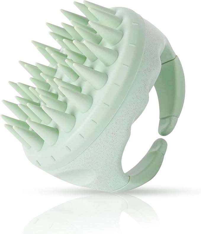 SetSail Hair Scalp Massager Shampoo Brush, Soft Silicone Hair Scalp Scrubber with Ergonomic Handle Dry and Wet Use Hair Scalp Brush for Hair Growth, Blood Circulation for Women Men, Green