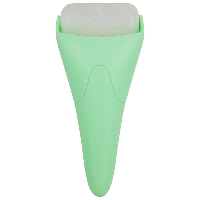 Chikoni 3 in 1 Ficial Face Ice Jade Roller and Gua Sha Tool, Natural Real Jade Anti-Wrinkle Face Eye Neck Massager Tool, Reduce Wrinkles, Puffiness, Migraine, Redness, Pain and Injury, Green