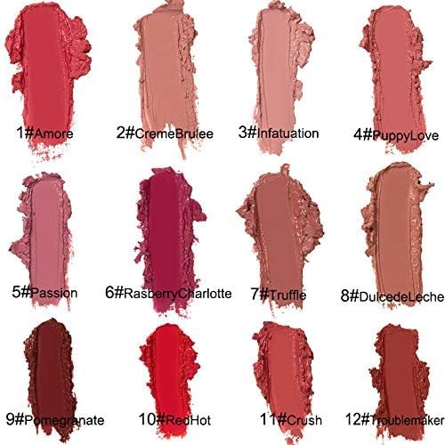12 Colors Lips Staining Lip Oil, 2025 Upgrade Cream Texture Lipstick Long-Lasting Moisturizing Lip Oil, Waterproof Lipstick Creamy Lip Gloss Non-stick to Cup (#012, One Size)