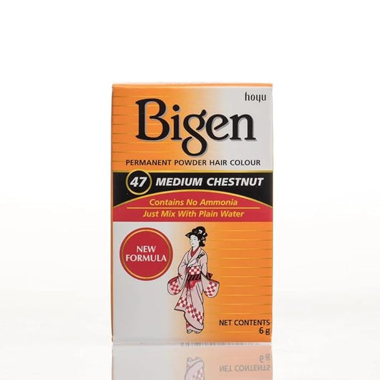Bigen Powder Hair Color #47 Medium Chestnut .21 oz. (Case of 6)
