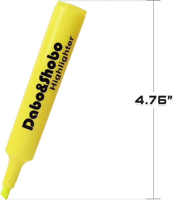 Dabo&Shobo Yellow highlighter, 60 Pack -bright color, chisel tip, for Adults Highlighting in the Home School Office …