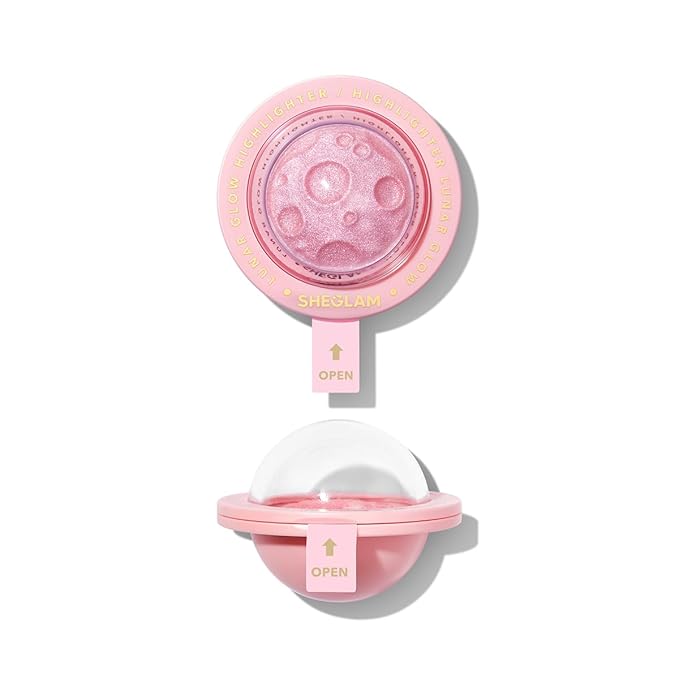 SHEGLAM Lunar Glow Highlighter Face Highlighter Multichrome Glitter Shimmer Highlighter Makeup Eye Face Body Highlighter Illuminator, Silky Creamy Eyeshadow-Heart Galaxy