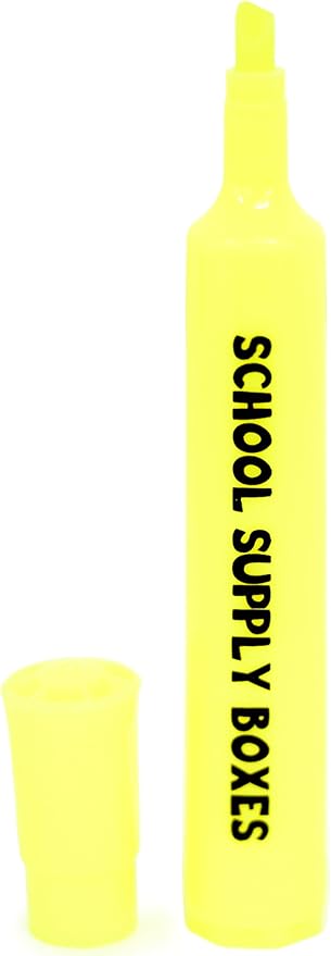School Supply Boxes | Yellow Highlighters | 50 Pack | Bold Chisel Tip, Low-Odor Highlighters