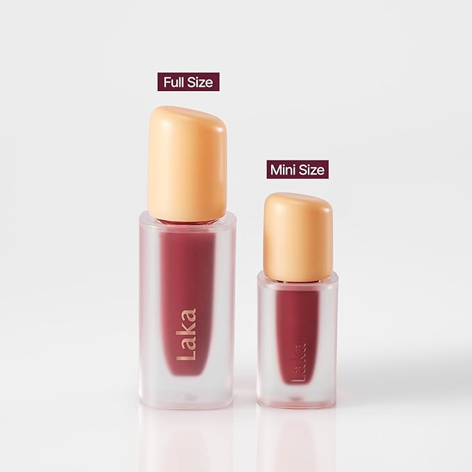 Laka Fruity Glam Tint, Glowing Lip Stain with Wide Color Spectrum, Hydrating & Lightweight Texture, Long-Lasting Bold Stain, Non-Sticky, Vegan, K-Beauty (#108 Salty, 1.9g/0.07oz)