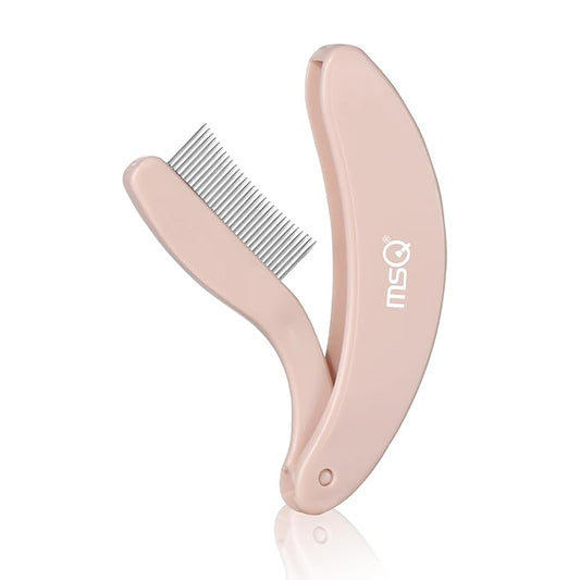 Eyelash Comb MSQ Eyelash Separator Tool Eyelash Comb Separator Folding Eyelash Brush Separator Lash Comb for Eyelash Makeup Brush (khaki)