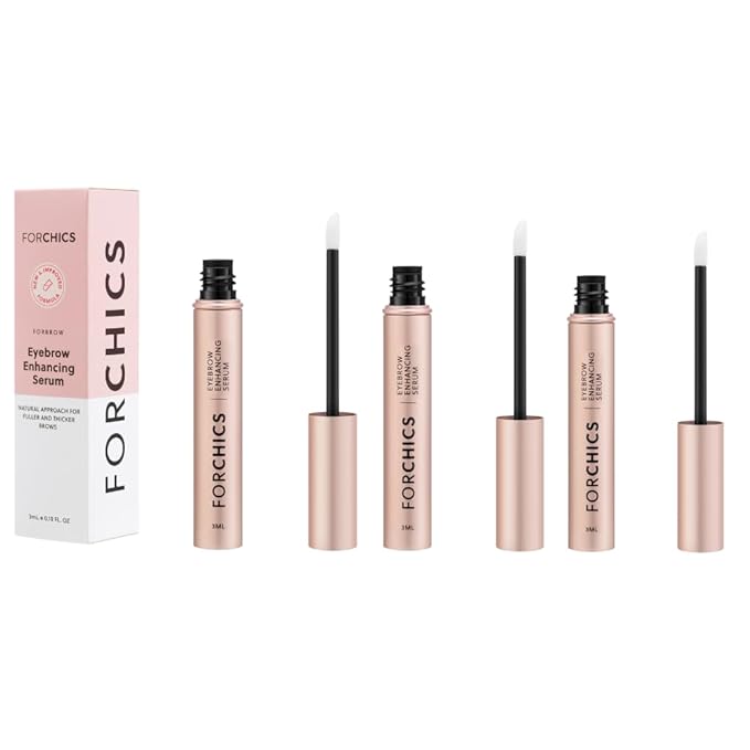 ForBrow by ForChics: 3 Pack Eyebrow Enhancing Serum - Thicker, Fuller Brows with Natural & Organic Conditioner | Vegan & Cruelty-Free with Innovative Peptides