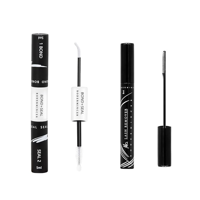 Bodermincer 120 Clusters 10mm+12mm/12mm+14mm/14mm+16mm Mixed Wide Cluster False Eyelash Individual Cluster EyeLashes Grafting Fake False Eyelashes Eyelash Extension (Bond&Seal+Remover+Tweezers)