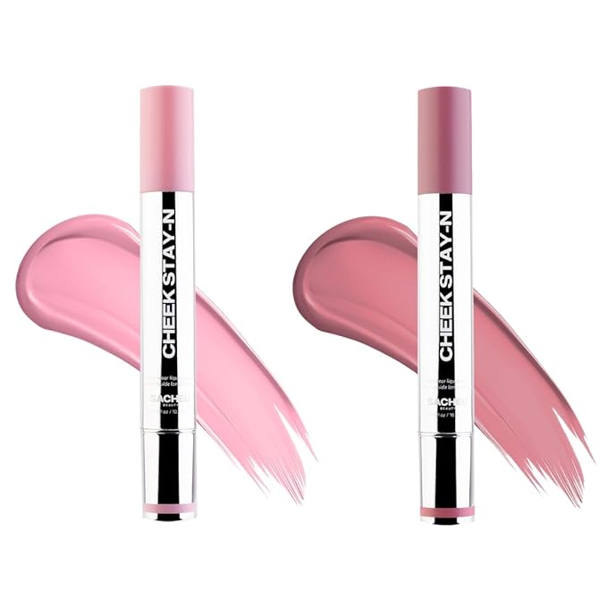 Sacheu Cheek STAY-N Liquid Blush for Cheeks — High Pigment, Buildable, Lightweight Cream Blush for Dewy Radiant Flushed Cheeks — Long-lasting & Cruelty Free (2 Pack, Sugar & Spice Duo)
