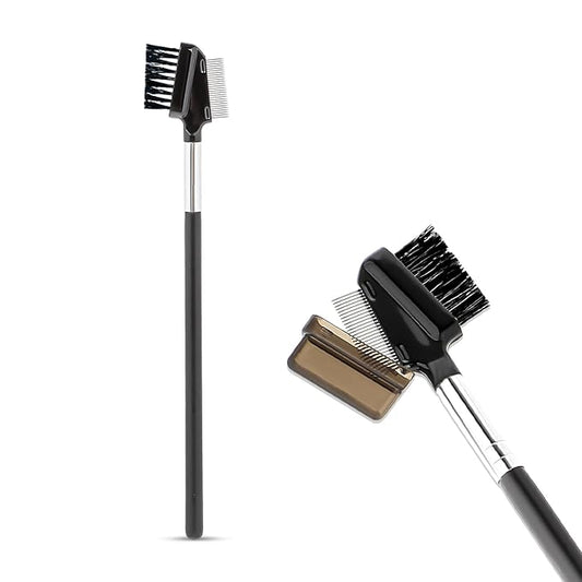 Metal Eyelash Comb Separator Eye Brow Brush Comb Resuable Double-Sided Eyebrow Brush Eye Brow Makeup Brushes Eyes Lash Combs for Eyelashes Extension (Nylon)