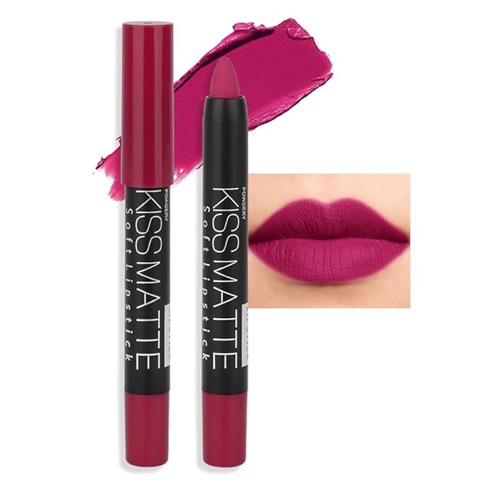 BINGBRUSH Smooth Longwear Lipstick Pack Set, Matte Color Stick Ultimate Lip Crayon for Makeup Collection - Waterproof Velvet Lipgloss Lip Stain (14#)