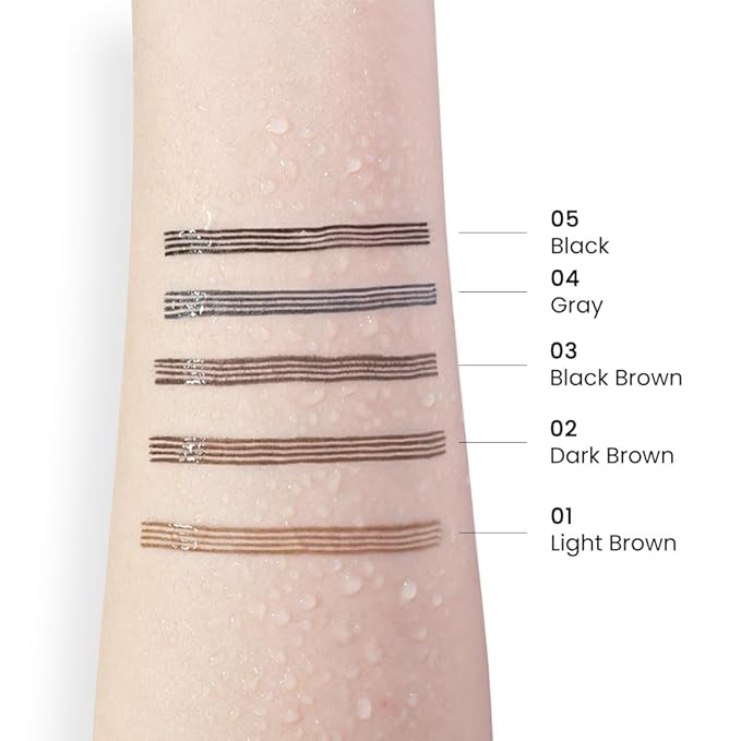 Eyebrow Ink Pencil by Brow Stylist -Micro 4 Point Brow Pen Lift & Snatch Eyebrow Pen Kits,Long-Lasting Waterproof Natural Eyebrow Hair (B-1Pc 05# Black)