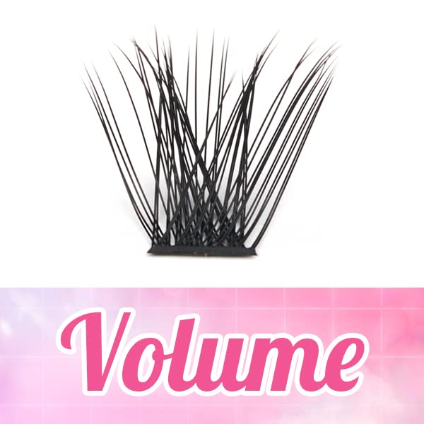 Lash Clusters, 72 Pcs Individual Lashes, Cluster DIY Lash Extension, Volume Eyelashes Look, Super Thin Band and Comfortable (Volume-C-18mm)