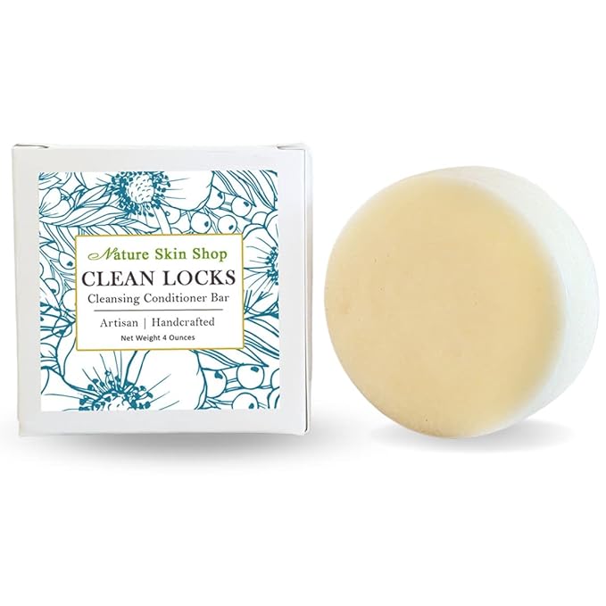Nature Skin Shop Co-Wash Cleansing Conditioner Bar, 3-in-1 Soap-Free Formula for Dry, Curly & Wavy Hair, Tames Frizz & Deeply Hydrates, Sulfate-Free, Zero-Waste
