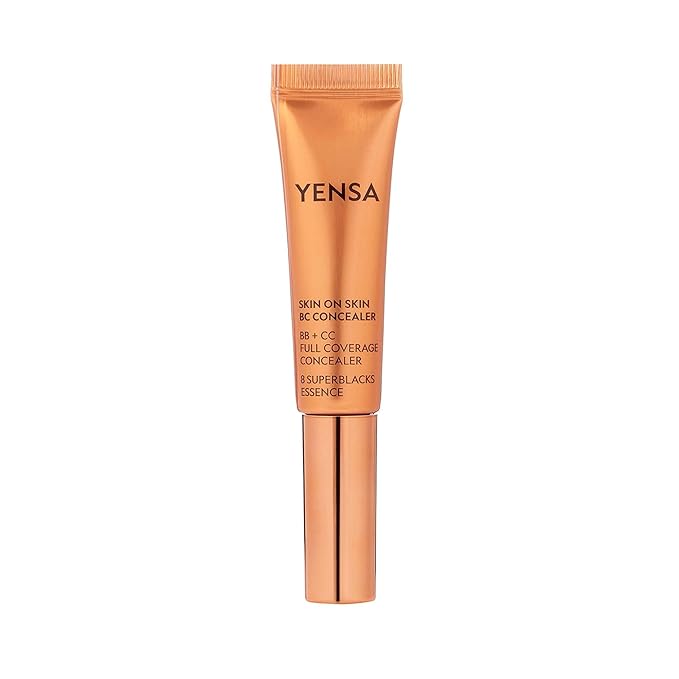 YENSA Skin On Skin BB + CC Full Coverage Concealer - Color Correcting Serum Concealer - Creaseless & Brightening Formula with Hyaluronic Acid & Superfood Complex - Fair Cool (0.34 Fl oz)