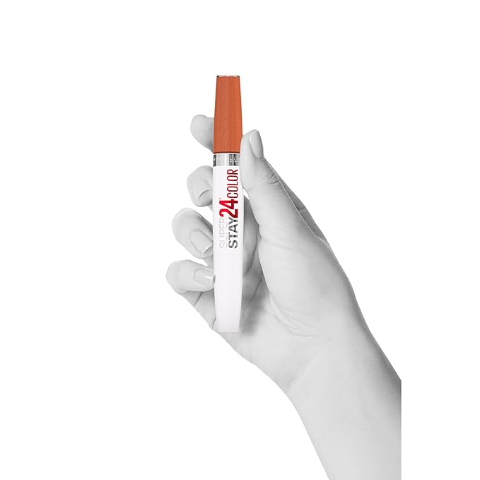 Maybelline Super Stay 24 2-step Long Lasting Liquid Lipstick and Lip Balm, 910 Copper Glisten, 1 count