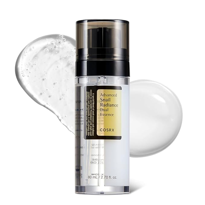 COSRX Snail Mucin 74% + Niacinamide 5% Dual Essence, Anti Aging Face Serum for Dull Skin, Sensitive Skin, Not Tested on Animals, Korean Skin Care, Stocking Stuffers for Women, 2.70 fl.oz / 80ml