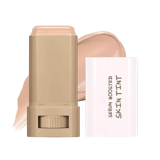 6 Colors Foundation Stick Beauty Balm Serum Boosted Skin Tinted Balm Concealer, Long-lasting Coverage, Even Skin Tone Portable Moisturizing Essence Stick (# 05, 0.64 Oz)