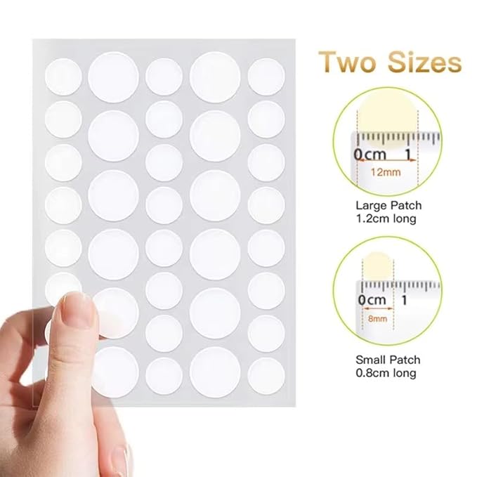 Hydrocolloid Acne Pimple Patch - Overnight Whiteheads & Blemishes - Acne Pimple Patches for Face - Nighttime Zit Stickers for Face | Shrinks Pimples, Invisible Spot for Clear Skin | 72 Count