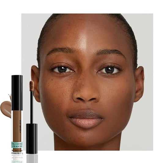 Liquid Concealer Makeup, Natural Coverage for Older Women, Under Eye Brightener Full Coverage Concealer for Dark Circles, Lightweight, Covers Oil-Free, Vegan & Cruelty-Free, 09 Cappuccino