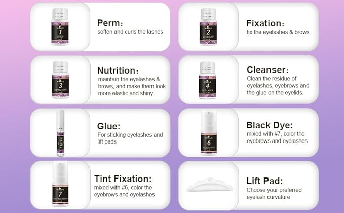 Brow Lamination Kit & Lash Lift Kit, Eyebrow Lamination kit, Eyelash Perm Kit, Brows & lashes lifting Kit, Instant Eyebrow Lift Kit for Fuller Thicker Brows, Professional Salon and Home DIY Use