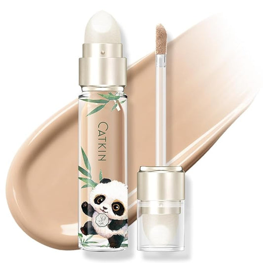 CATKIN Full Coverage Dual-Ended Liquid Concealer Eraser Dark Circles Treatment, Creamy Blendable smooth formula for Blemishes Redness, Long Lasting Waterproof, Sponge Tip Included 5g C05 SAND