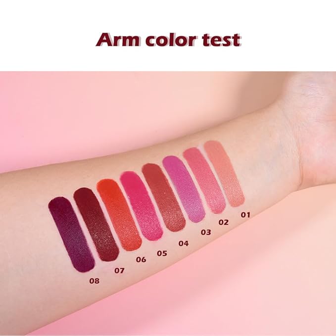 Orange Red Matte Lipstick for Women, Long Lasting Waterproof Transfer-Proof Vegan, 24 Hours Moisturizing Glossy Shine Lip Gloss, Lipstick Palette Beauty Products Makeup All-Day Formula A06#