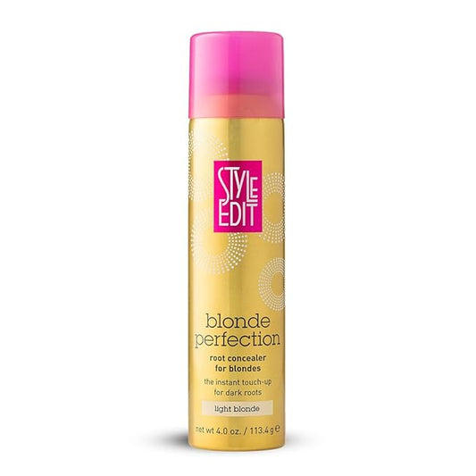 STYLE EDIT LIGHT BLONDE Root Concealer Touch Up Spray | Instantly Covers Grey Roots | Professional Salon Quality Cover Up Hair Products for Women |4 Ounce (Pack of 1)